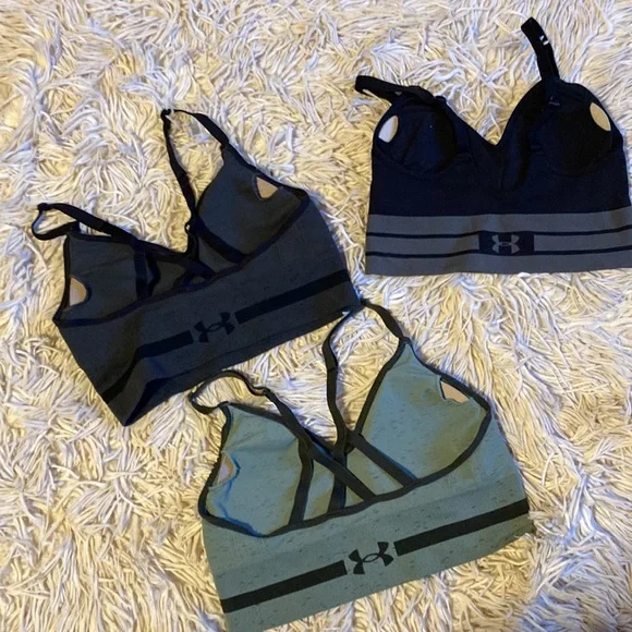 Under Armour Sports Bras - Black and Teal Set - Picture 2 of 5